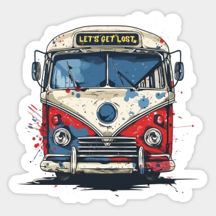 Let's Get Lost -  Adventure Bus Sticker